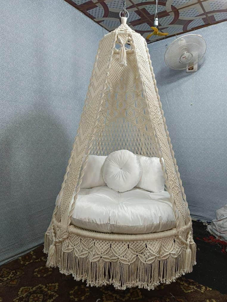 Boho Flora Macrame Swing