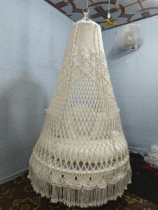 Boho Flora Macrame Swing