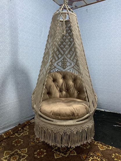 Forest Hanging Swing Wth Back Support