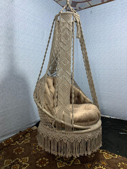 Forest Hanging Swing Wth Back Support