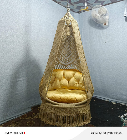 Forest Hanging Swing Wth Back Support