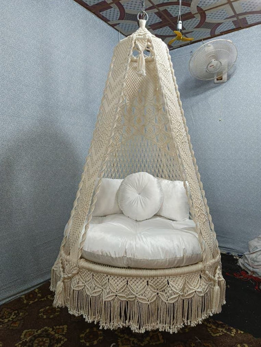 Boho Flora Macrame Swing